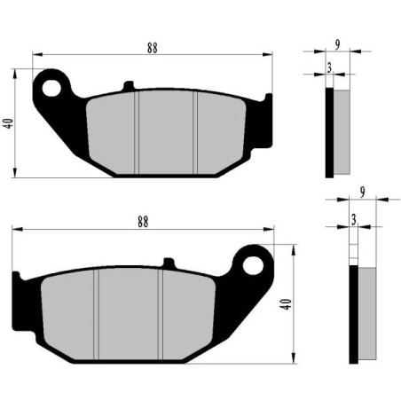 PASTIGLIE FRENO PLATINUM SERIES COMPATIBILE HONDA CBR 125 2011-2016, CRF 250 2013-2016 POST.