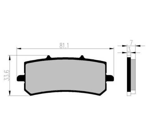 PASTIGLIE FRENO PLATINUM SERIES COMPATIBILE OVER BIKES BRERA E5 KL 300 ANTERIORI 2021-2023, N.O. 3547252