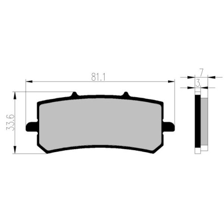 PASTIGLIE FRENO PLATINUM SERIES COMPATIBILE OVER BIKES BRERA E5 KL 300 ANTERIORI 2021-2023, N.O. 3547252