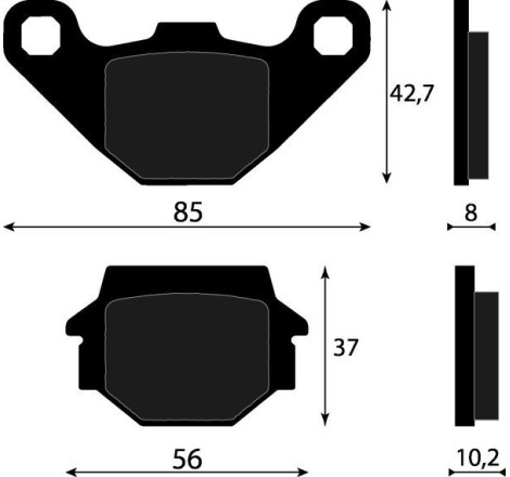 PASTIGLIE FRENO PLATINUM SERIES COMPATIBILE KYMCO AGILITY 125 R16 KAWASAKI KX C1 - C2 250