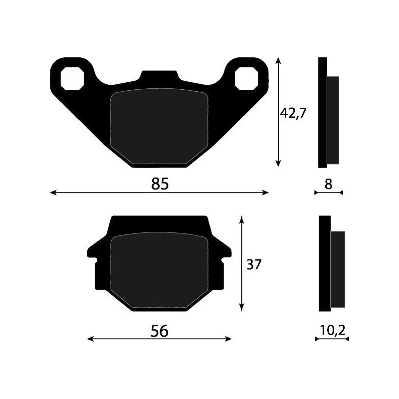PASTIGLIE FRENO PLATINUM SERIES COMPATIBILE KYMCO AGILITY 125 R16 KAWASAKI KX C1 - C2 250