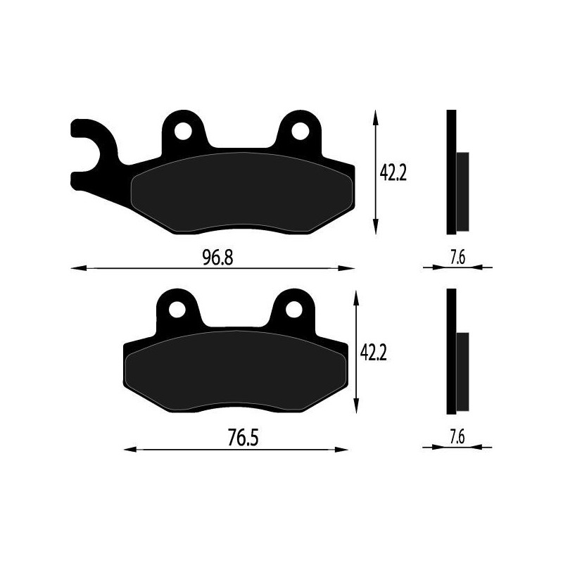 PASTIGLIE FRENO PLATINUM SERIES COMPATIBILE PEUGEOT GEOPOLIS 300 ANT POST-KYMCO PEOPLE S 250 300
