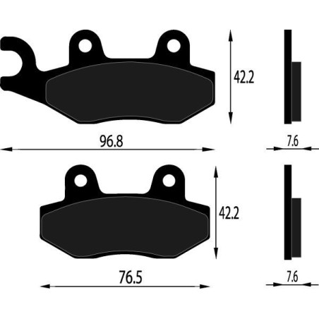PASTIGLIE FRENO PLATINUM SERIES COMPATIBILE PEUGEOT GEOPOLIS 300 ANT POST-KYMCO PEOPLE S 250 300