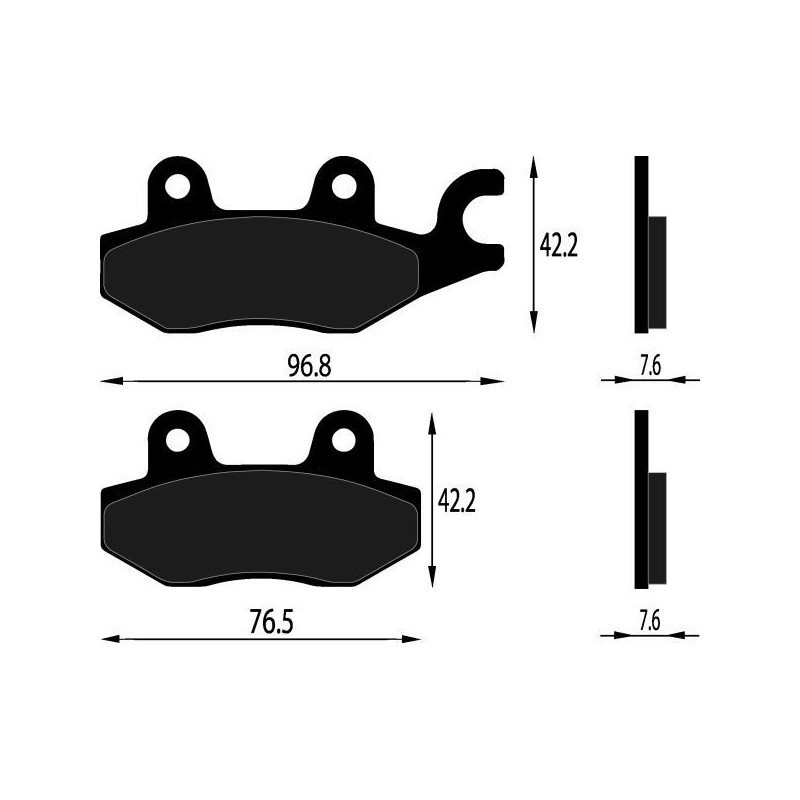 PASTIGLIE FRENO PLATINUM SERIES COMPATIBILE KYMCO PEOPLE S 250 ANT DESTRA