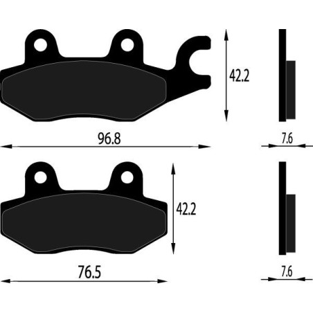 PASTIGLIE FRENO PLATINUM SERIES COMPATIBILE KYMCO PEOPLE S 250 ANT DESTRA