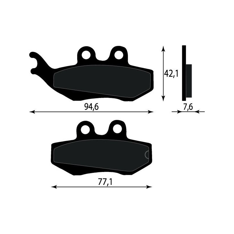 PASTIGLIE FRENO PLATINUM SERIES COMPATIBILE PIAGGIO BEVERLY 200 ANT POST - PEUGEOT GEOPOLIS 125-250-400