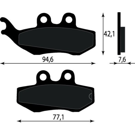 PASTIGLIE FRENO PLATINUM SERIES COMPATIBILE PIAGGIO BEVERLY 200 ANT POST - PEUGEOT GEOPOLIS 125-250-400