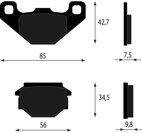 PASTIGLIE FRENO PLATINUM SERIES COMPATIBILE APRILIA GILERA 50 125