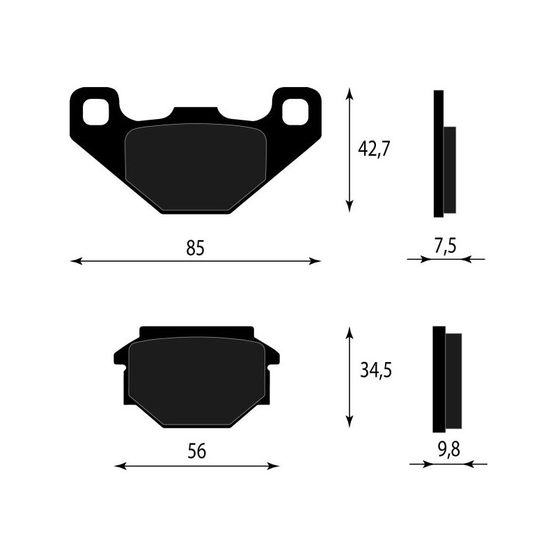 PASTIGLIE FRENO PLATINUM SERIES COMPATIBILE APRILIA GILERA 50 125