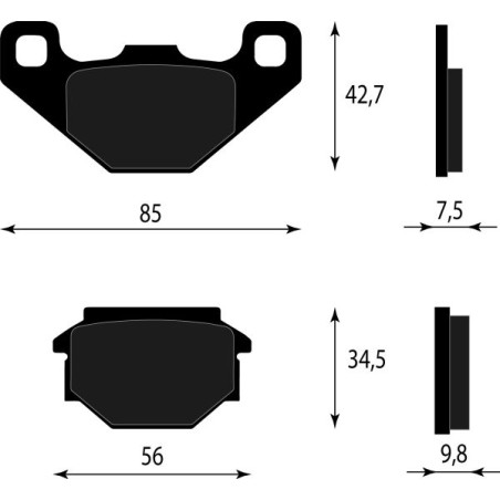 PASTIGLIE FRENO PLATINUM SERIES COMPATIBILE APRILIA GILERA 50 125