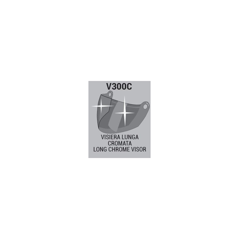 VISIERA CHROME LUNGA PER CASCO 300