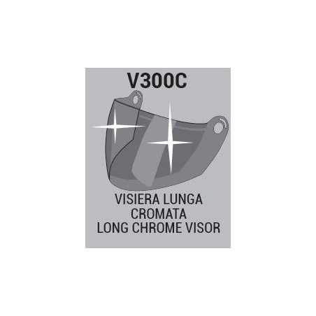 VISIERA CHROME LUNGA PER CASCO 300
