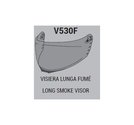 VISIERA FUME' LUNGA PER CASCO 530