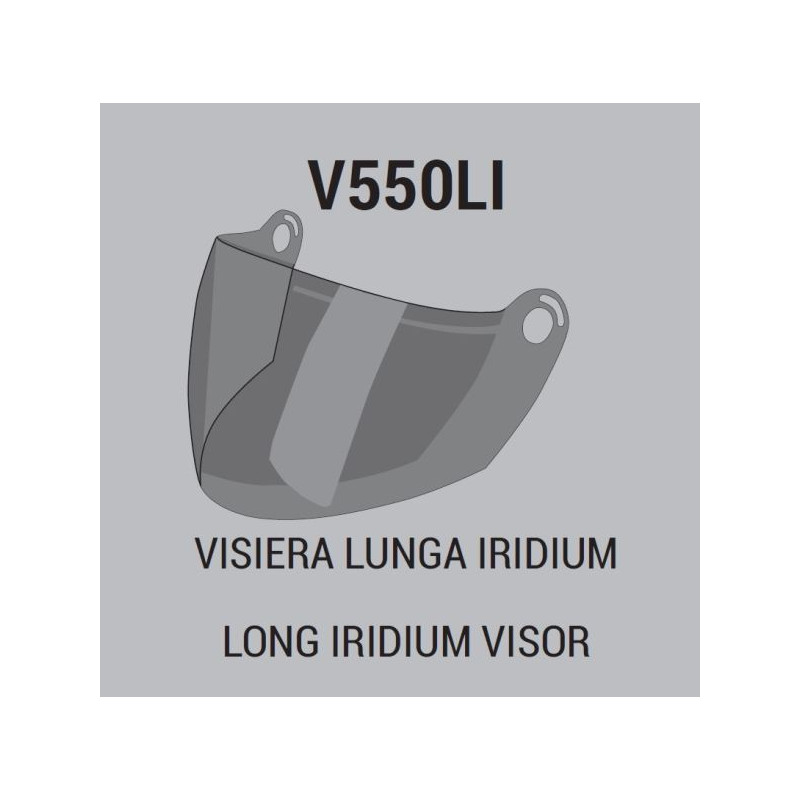 VISIERA IRIDIUM LUNGA PER CASCO 550 , 250, 251
