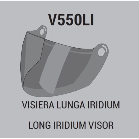 VISIERA IRIDIUM LUNGA PER CASCO 550 , 250, 251