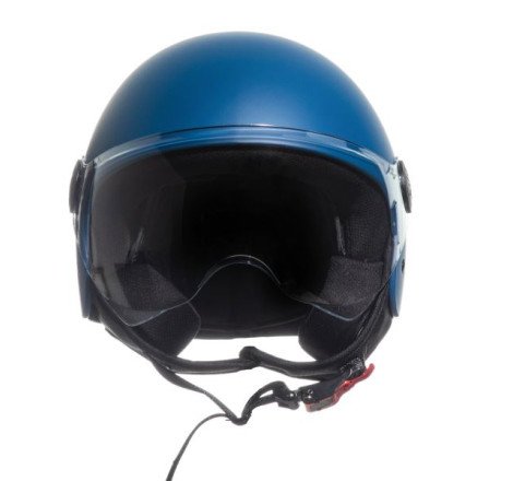 CASCO DEMI JET MONOCOLORE BLU OPACO XS