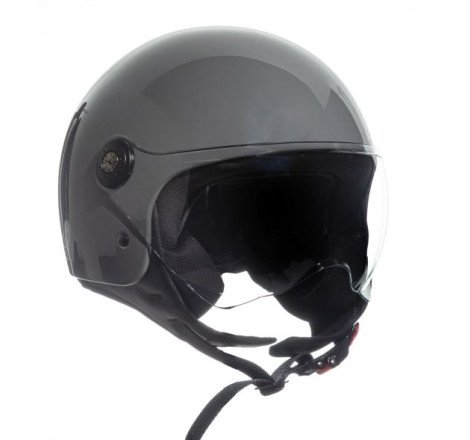 CASCO DEMI JET MONOCOLORE GRIGIO LUCIDO L