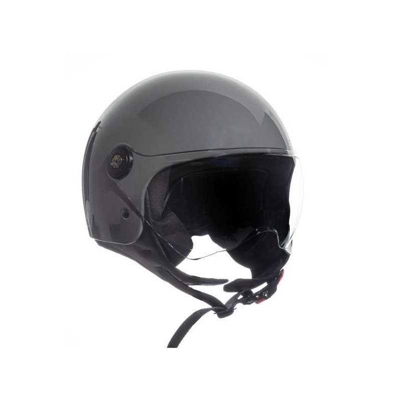 CASCO DEMI JET MONOCOLORE GRIGIO LUCIDO M