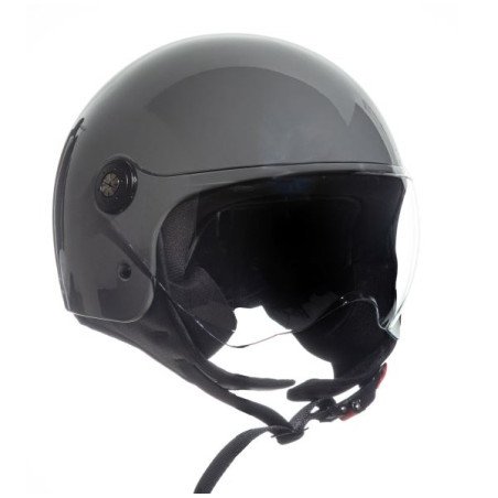 CASCO DEMI JET MONOCOLORE GRIGIO LUCIDO S
