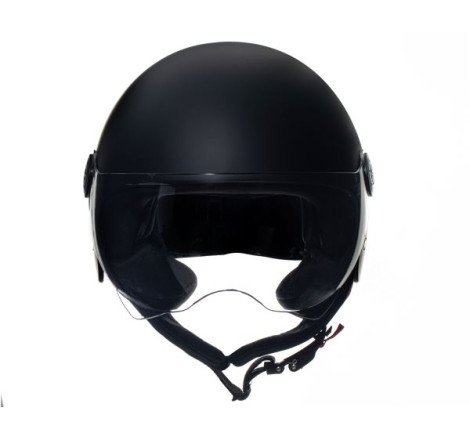 CASCO DEMI JET MONOCOLORE NERO OPACO L
