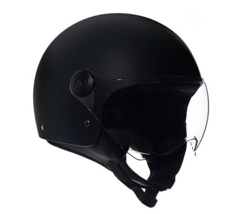 CASCO DEMI JET MONOCOLORE NERO OPACO M