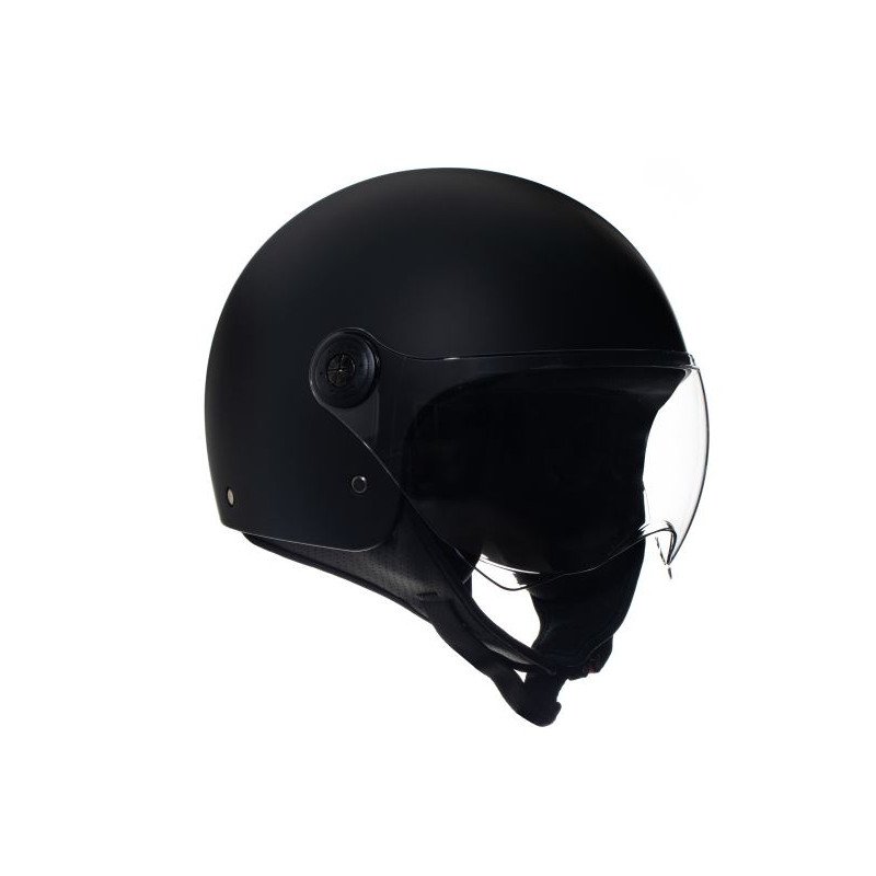 CASCO DEMI JET MONOCOLORE NERO OPACO M