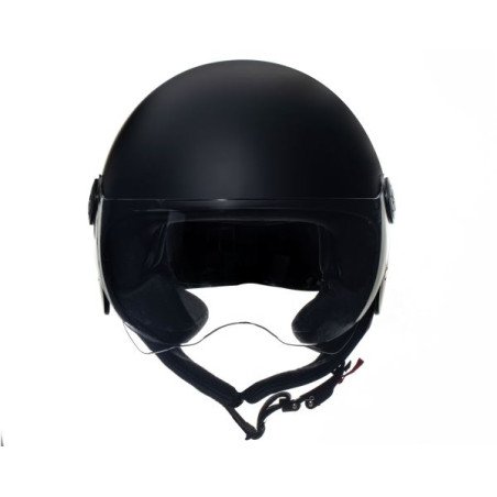 CASCO DEMI JET MONOCOLORE NERO OPACO S