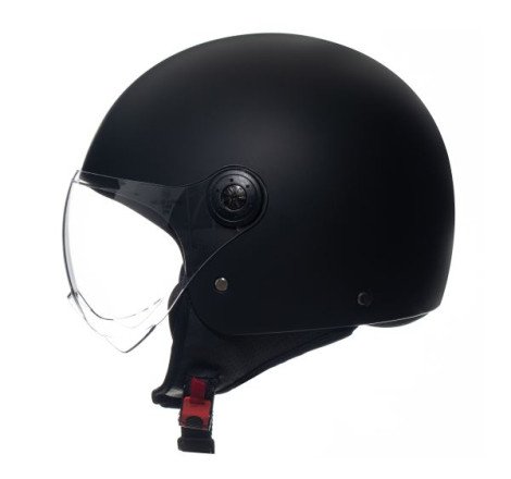 CASCO DEMI JET MONOCOLORE NERO OPACO XL