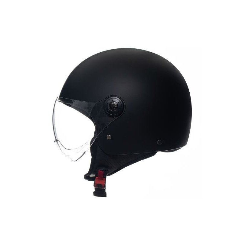 CASCO DEMI JET MONOCOLORE NERO OPACO XL