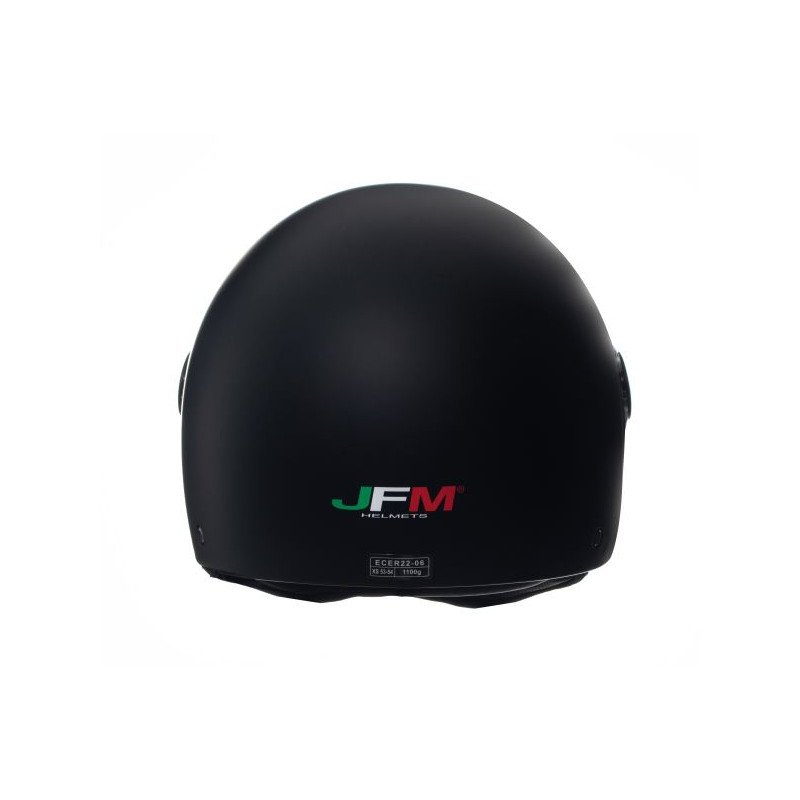CASCO DEMI JET MONOCOLORE NERO OPACO XS