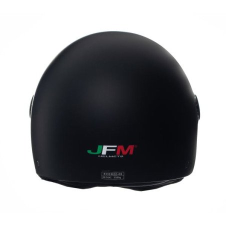 CASCO DEMI JET MONOCOLORE NERO OPACO XS