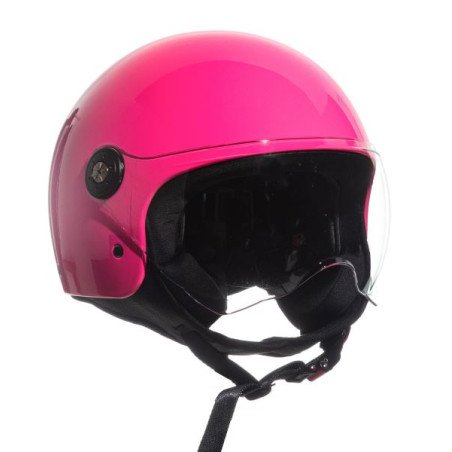 CASCO DEMI JET MONOCOLORE ROSA LUCIDO M