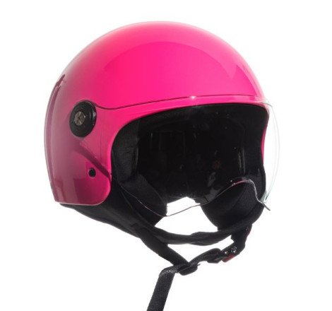 CASCO DEMI JET MONOCOLORE ROSA LUCIDO S
