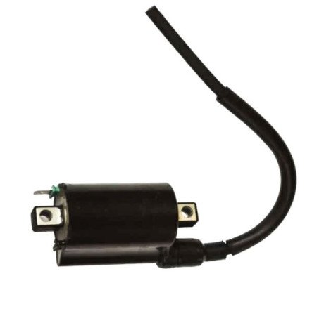 BOBINA ALTA TENSIONE CON CAVO 40 cm INTERASSE FORI 80 MM COMPATIBILE HONDA-KYMCO-KAWASAKI 12V-2 PIN-INT.FORI 80MM