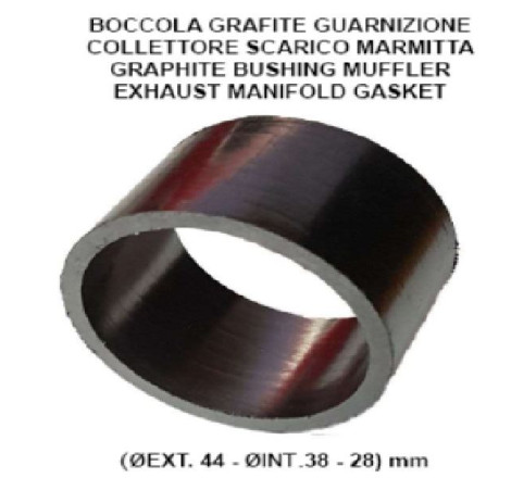 BOCCOLA IN GRAFITE COMPATIBILE PIAGGIO BEVERLY 350-500 MIS  44 X 38 X 28