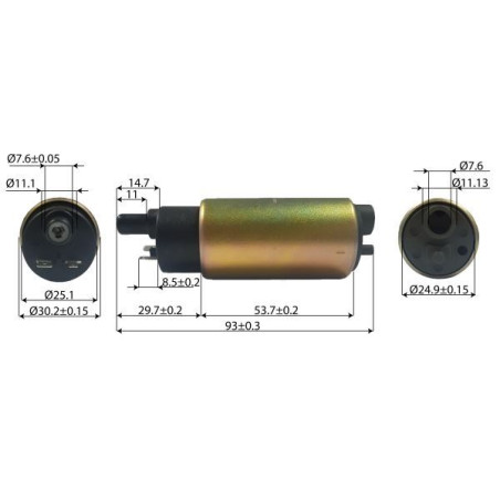 POMPA BENZINA CARBURANTE COMPATIBILE YAMAHA 125 T MAX 530 N.O.5RU139071100 - SUZUKI BURGMAN 125-200 N.O. 15100-20H01-000