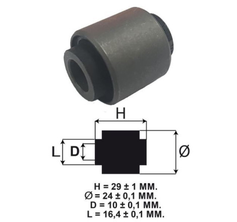 SUPPORTO MOTORE SILENT BLOCK COMPATIBILE PIAGGIO SCOOTER 24x10x29MM