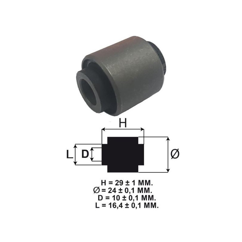 SUPPORTO MOTORE SILENT BLOCK COMPATIBILE PIAGGIO SCOOTER 24x10x29MM