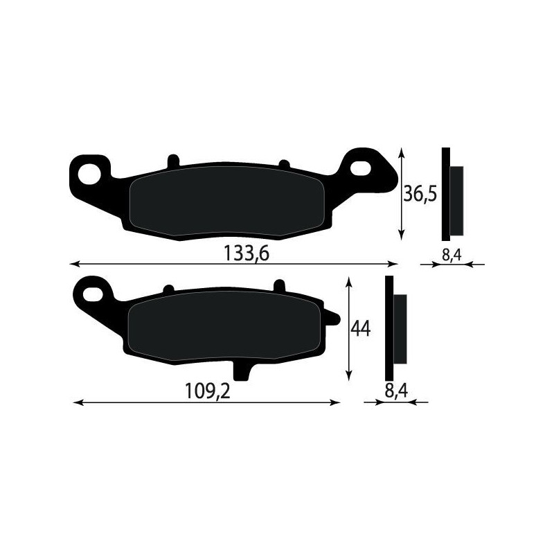 PASTIGLIE FRENO ORGANICHE COMPATIBILE KAWASAKI GSX 750 ANT.
