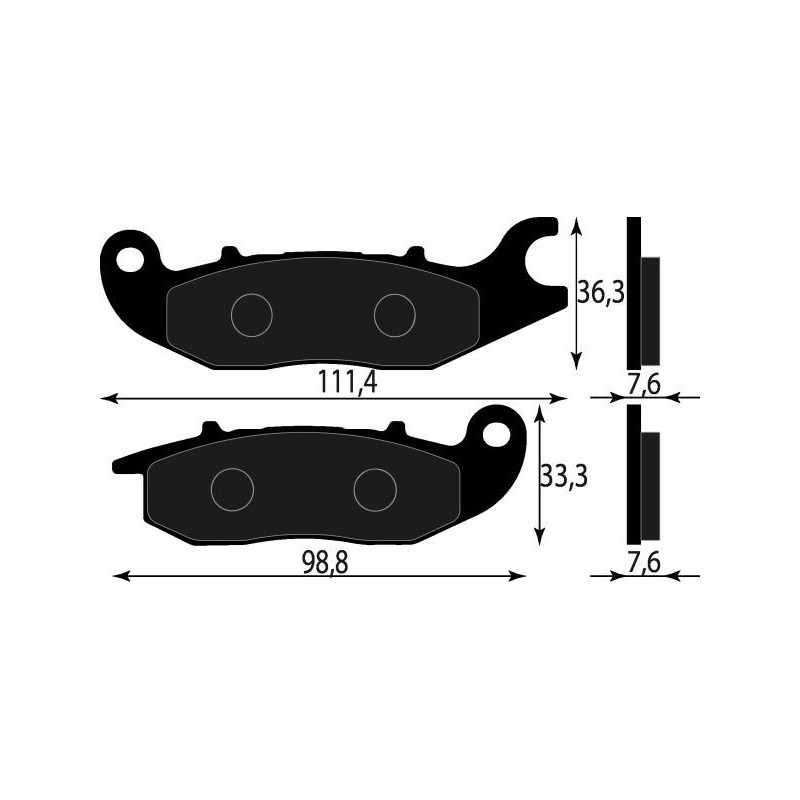PASTIGLIE FRENO ORGANICHE COMPATIBILE HONDA CBR 125 150 ANT