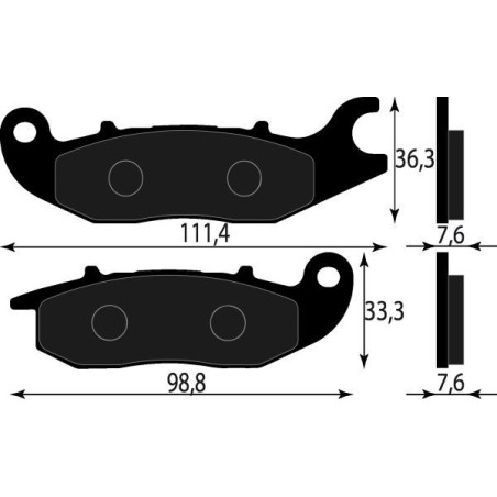 PASTIGLIE FRENO ORGANICHE COMPATIBILE HONDA CBR 125 150 ANT
