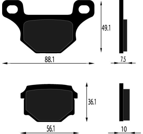 PASTIGLIE FRENO ORGANICHE COMPATIBILE APRILIA RS4 50 POSTERIORI