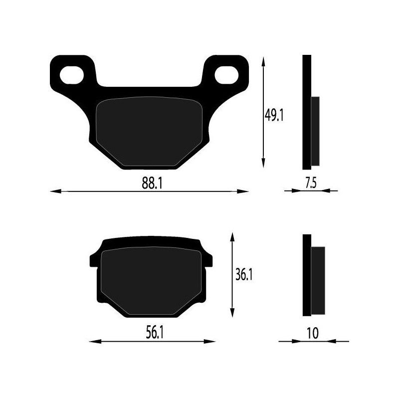 PASTIGLIE FRENO ORGANICHE COMPATIBILE APRILIA RS4 50 POSTERIORI