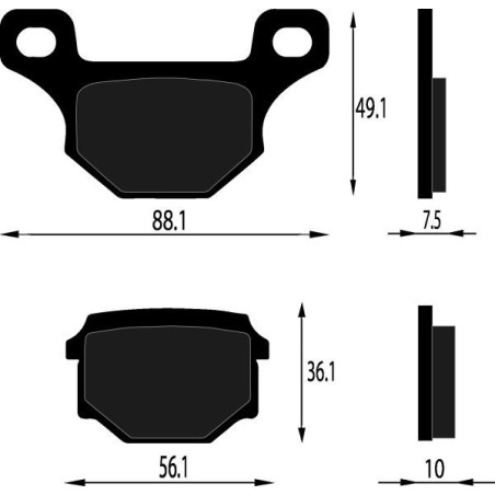 PASTIGLIE FRENO ORGANICHE COMPATIBILE APRILIA RS4 50 POSTERIORI