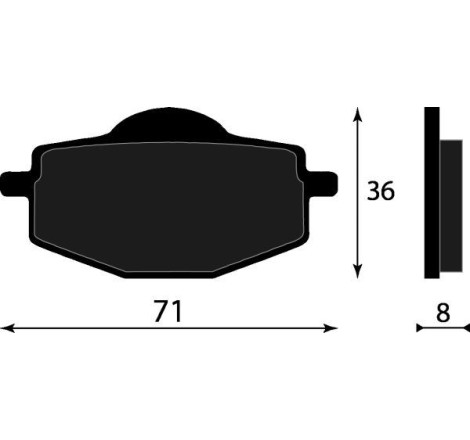 PASTIGLIE FRENO ORGANICHE COMPATIBILE MALAGUTI YAMAHA