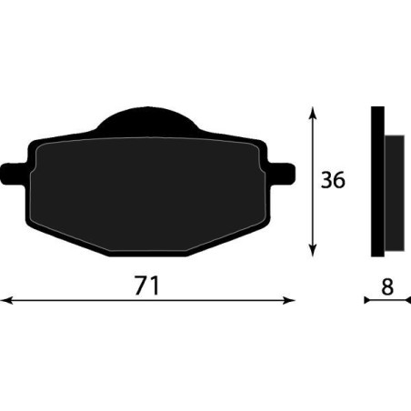 PASTIGLIE FRENO ORGANICHE COMPATIBILE MALAGUTI YAMAHA