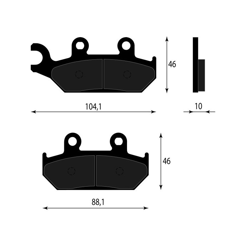 PASTIGLIE FRENO ORGANICHE COMPATIBILE YAMAHA XT 600 Z TENERE 1991
