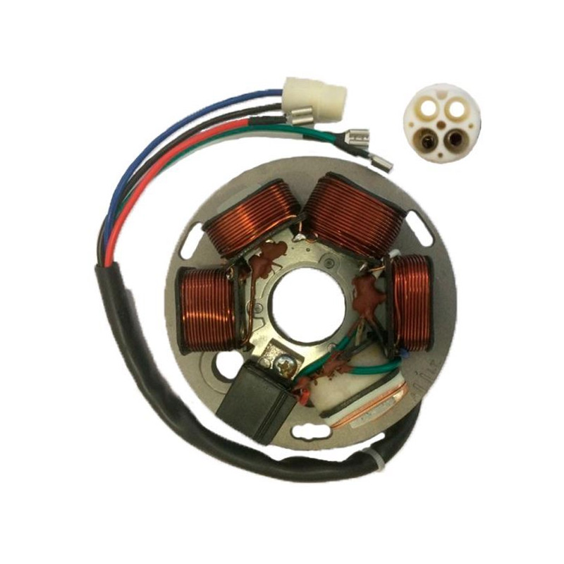 STATORE 5 BOBINE CONNETTORE 2 FILI 3 FASTON COMPATIBILE PIAGGIO PX 125 150 200, N.O. 217866