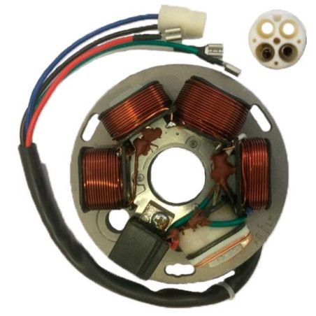 STATORE 5 BOBINE CONNETTORE 2 FILI 3 FASTON COMPATIBILE PIAGGIO PX 125 150 200, N.O. 217866