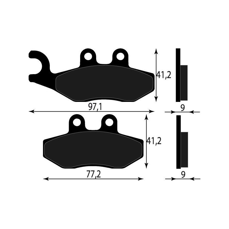 PASTIGLIE FRENO PLATINUM SERIES COMPATIBILE PIAGGIO BEVERLY 200 ANT O POST APRILIA SPORT CITY 50 125